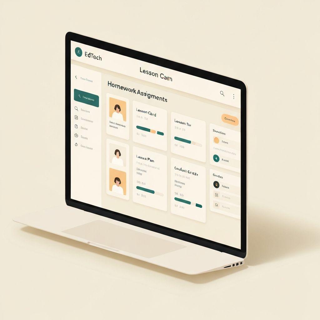 TermPilot dashboard showing lesson plans, homework assignments, and student marks in a unified interface